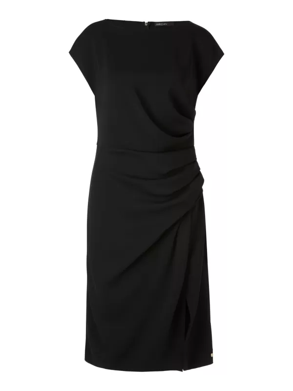 Shop MARC CAIN CLASSIC BOAT NECK DRESS W GATHERED EFFECT AROUND THE WAIST