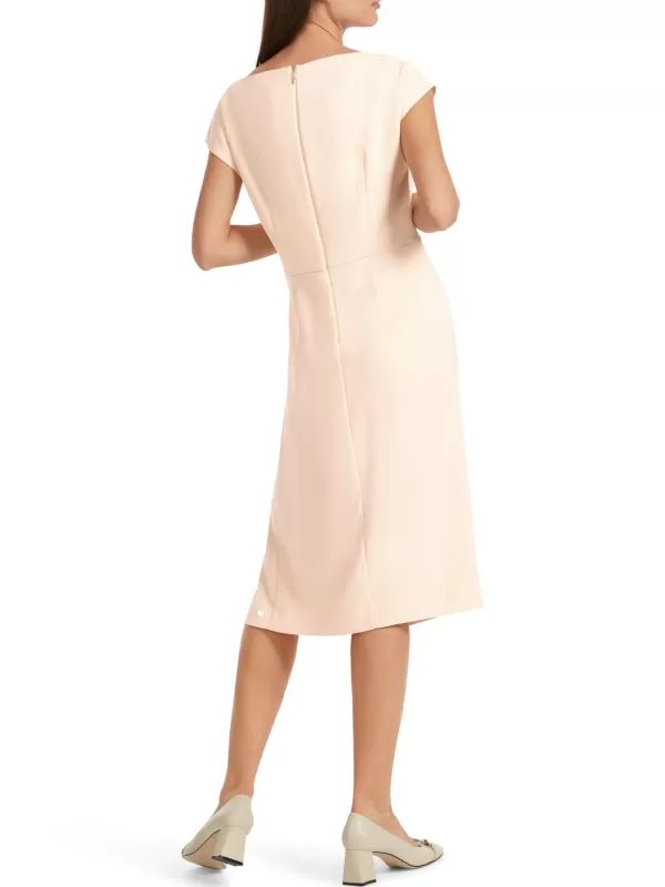 Shop MARC CAIN CLASSIC BOAT NECK DRESS W GATHERED EFFECT AROUND THE WAIST