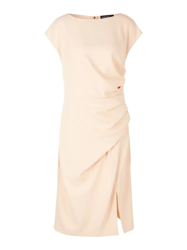 Shop MARC CAIN CLASSIC BOAT NECK DRESS W GATHERED EFFECT AROUND THE WAIST